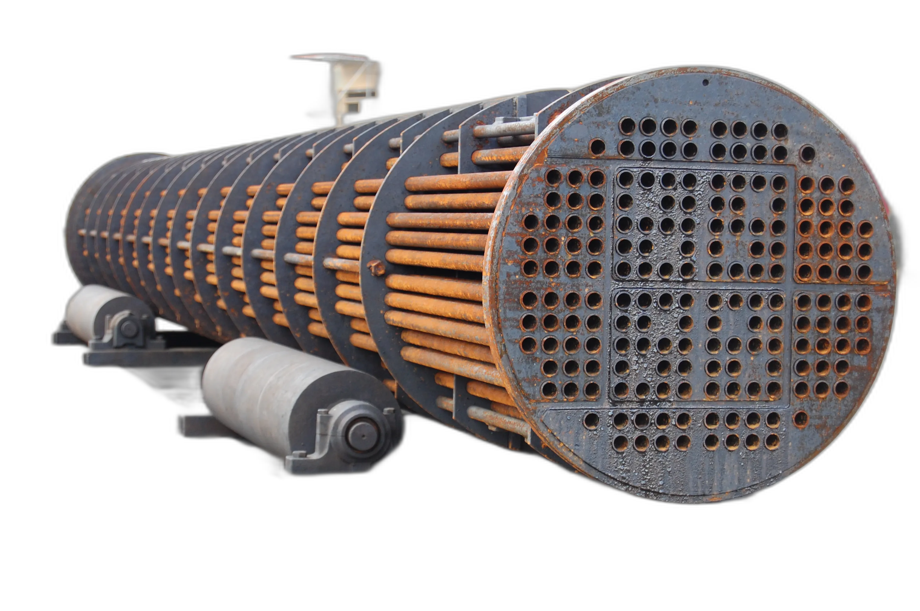 Heat exchanger on supports