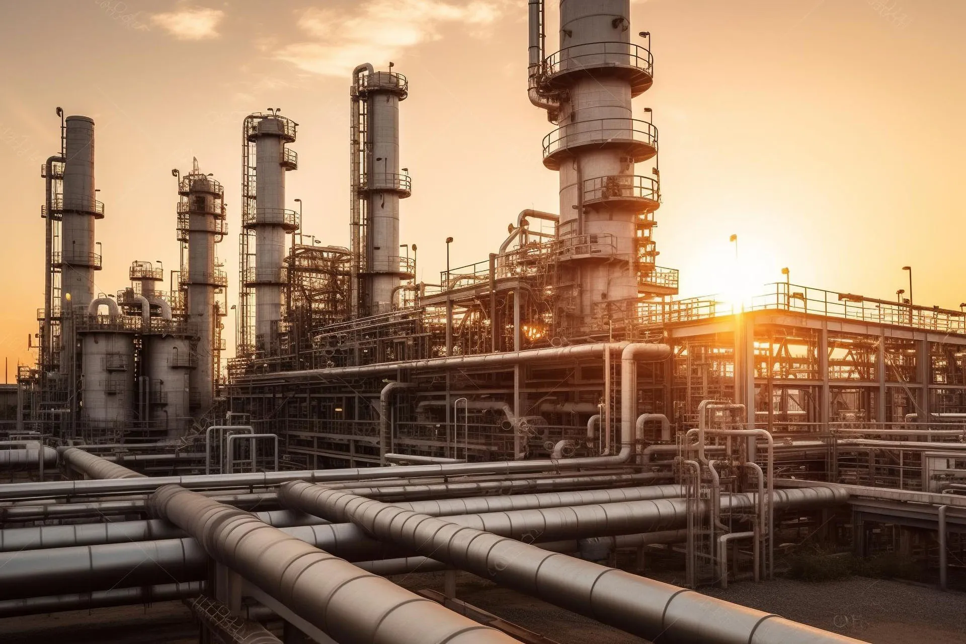 Large industrial gas pipelines