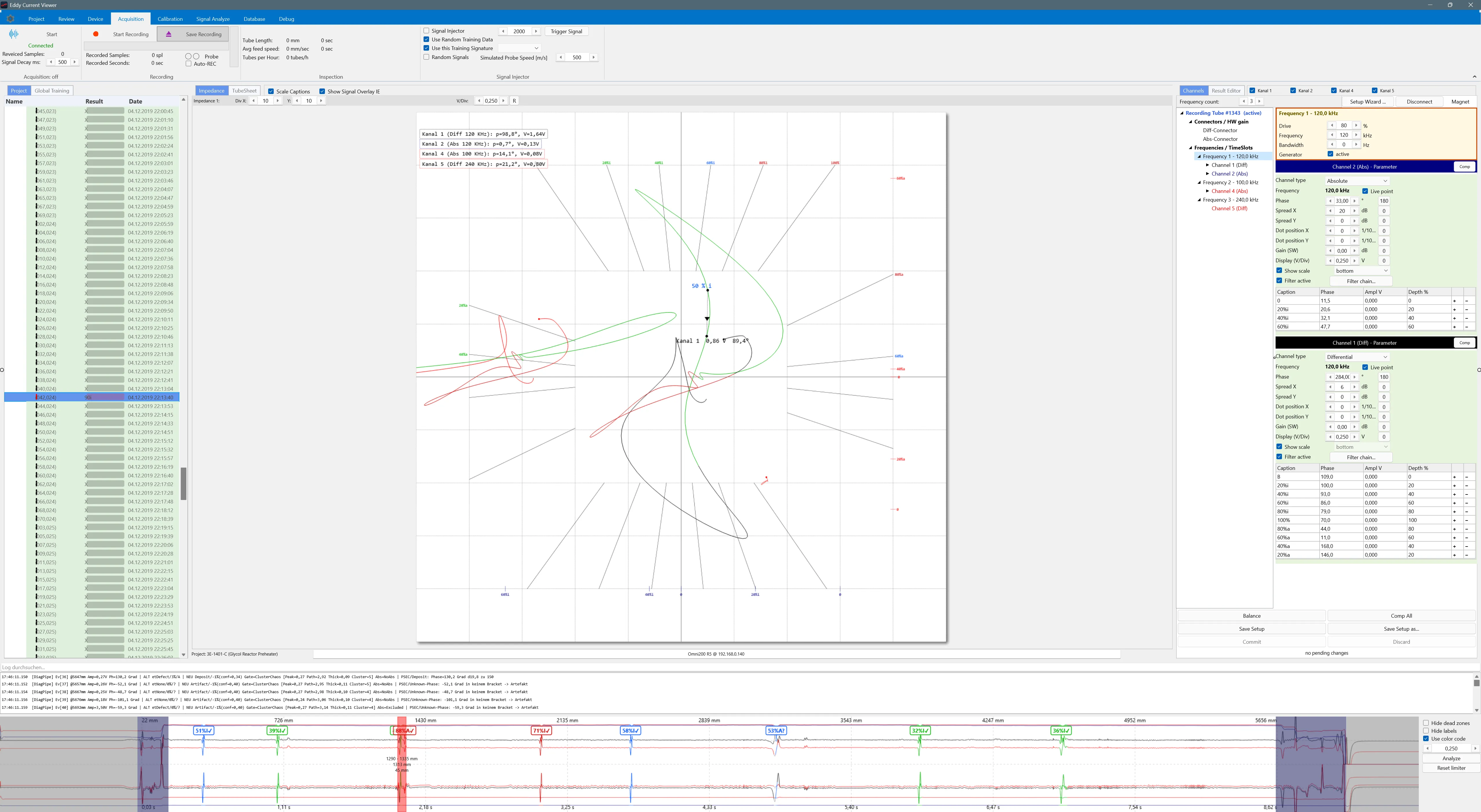virtualView main analysis screen
